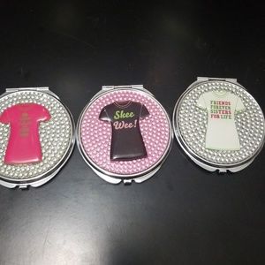 Alpha Kappa Alpha double sided compact mirror.
